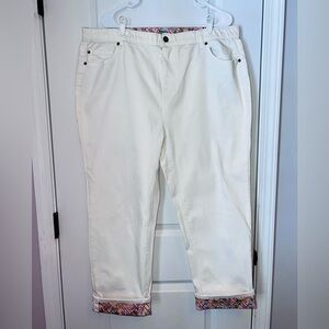 Matilda Jane Women's White Cropped Straight Pants